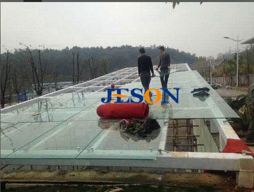 杰辰幕墻工程案例：湖北黃石北站地下車庫(kù)入口03